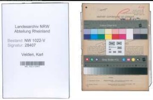 Entnazifizierung Karl Von Der Velden , geb. 11.06.1895 (Gastwirt)