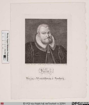Bildnis Julius, Herzog zu Braunschweig-Lüneburg-Wolfenbüttel (reg. 1568-89)