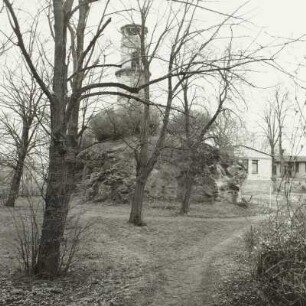 Dresden-Plauen, Coschützer Straße. Aussichtsturm am Hohen Stein