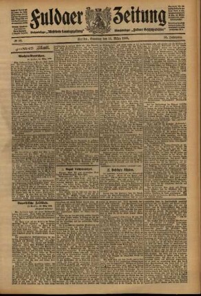Zweite Ausgabe vom Samstag, den 21. März 1908.