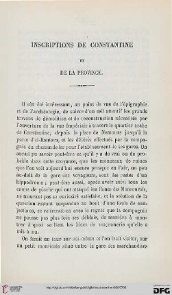 Sér. 2: Inscriptions de Constantine et de la province