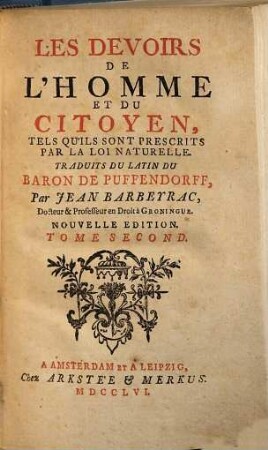 Les Devoirs De L'Homme Et Du Citoyen, Tels Qu'Ils Sont Prescrits Par La Loi Naturelle, 2