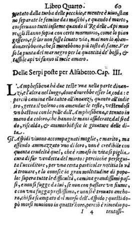 Delle Serpi poste per Alfabetto. Cap. III.