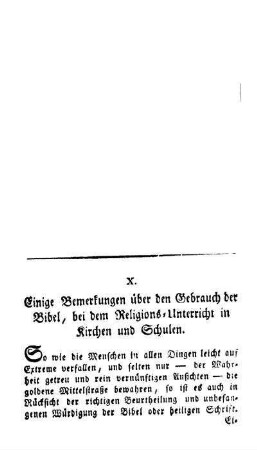 Einige Bemerkungen über den Gebrauch der Bibel, bei dem Religions-Unterricht in Kirchen und Schulen