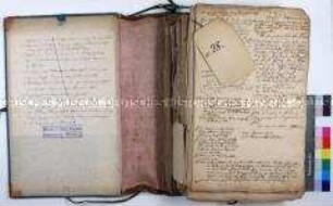 Konvolut: Aktenbüschel mit 14 Akten und 1 Blatt (Heft 1-15) mit Manuskripten und Abschriften historischer Urkunden sowie anderer Dokumente zur Geschichte der Grafen von Mansfeld, des Mansfelder Bergbaus, Bergrecht und Klostergründungen in Sachsen und Sachsen-Anhalt (in deutscher und lateinischer Sprache)