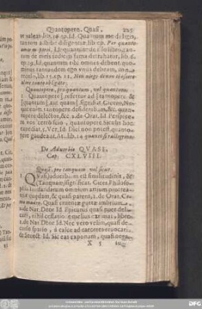 De Adverbio Quasi. Cap. CXLVIII.