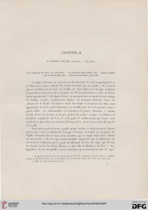 Chapitre II: La période anglaise