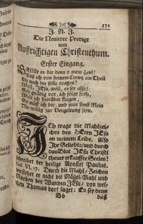 Die Neundte Predigt vom Auffrichtigen Christenthum.