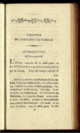 Teinture De L'Histoire Naturelle.