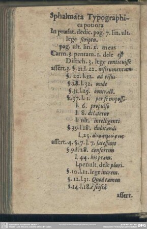 Sphalmata Typographica potiora