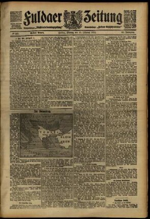 Erste Ausgabe vom Montag, den 21. Oktober 1912.