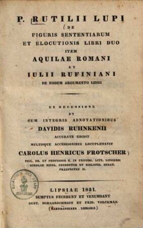 De figuris sententiarum et elocutionis : libri duo