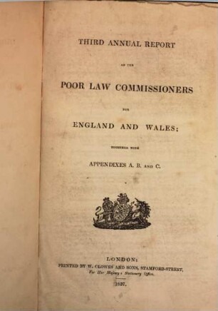 Annual report of the Poor Law Commissioners, 3. 1837