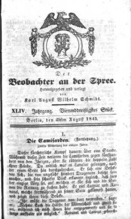 34. Stück, 25. August 1845