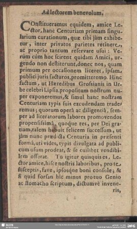 Ad lectorem benevolum