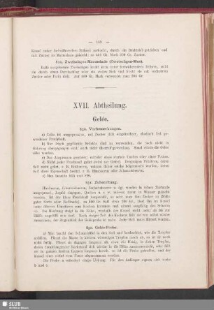 XVII. Abtheilung. Gelée