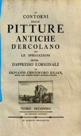 Li Contorni delle pitture antiche d'Ercolano : con le spiegazioni incise d'appresso l'originale, 2