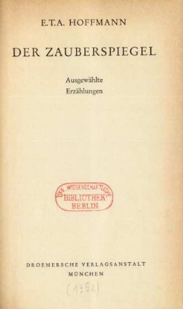 Der Zauberspiegel : ausgewählte Erzählungen