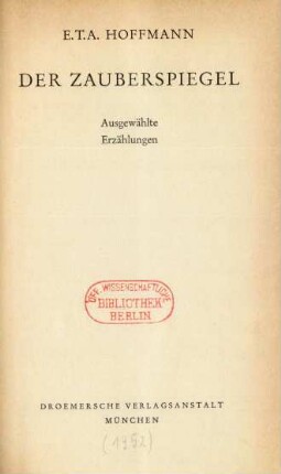 Der Zauberspiegel : ausgewählte Erzählungen