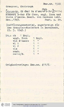 Konzert B-Dur