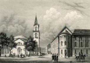 Katholische Kirche und Ständehaus in Carlsruhe