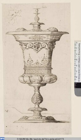 Deckelpokal, am Knauf Laubwerk