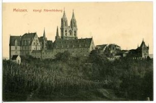 Meißen. Albrechtsburg u.Westtürme d. Doms, Kornhaus