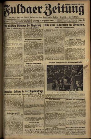 Ausgabe vom Freitag, den 16. Dezember 1932.