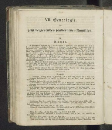 VII. Genealogie