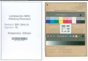 Entnazifizierung Wilhelm Knappmann , geb. 05.03.1916 ()