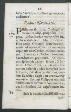 Radius Novitiatus.