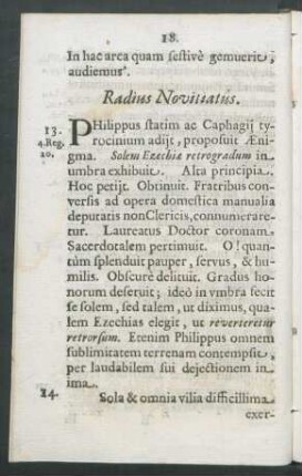 Radius Novitiatus.