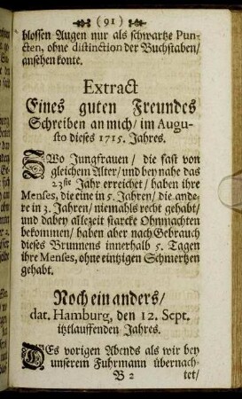 Noch ein anders/ dat. Hamburg, den 12. Sept. itztlauffenden Jahres.