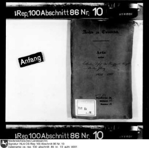 Kollekten wegen der Kirchspiels-Ausgaben im Amt Iburg