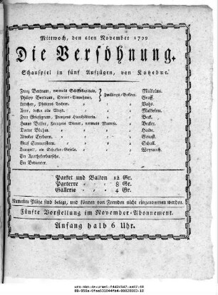 Die Versöhnung