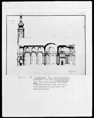 Entwurf für die Klosterkirche von Langheim