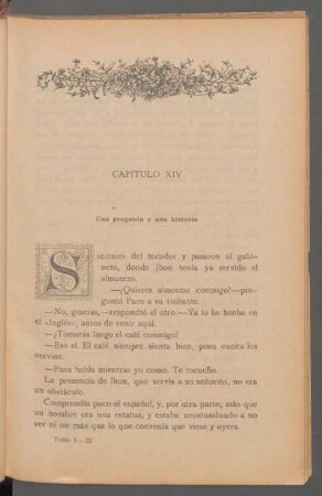 Capítulo XIV - Una pregunta y una historia