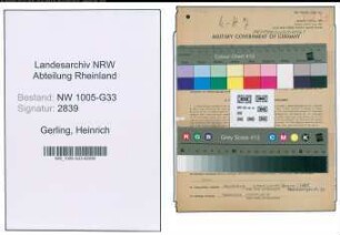 Entnazifizierung Heinrich Gerling , geb. 19.03.1900 (Lehrer)