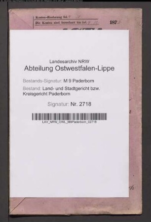 Erblasser: Claes, Gertrud, geb. Müller: