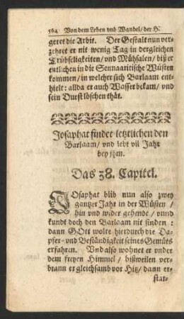 Josaphat findet letztlichen den Barlaam ... Das 38. Capitel