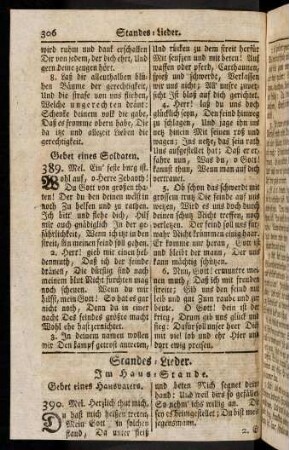 306-313, Standes-Lieder: Im Haus-Stande (390 - 398)