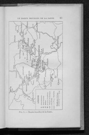 Cartes dans le texte. Bassin houiller de la Sarre