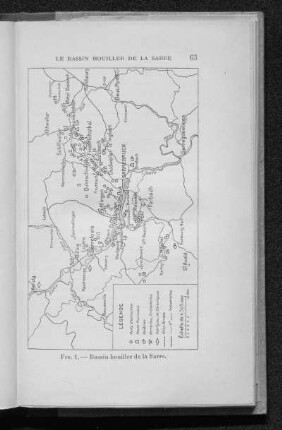 Cartes dans le texte. Bassin houiller de la Sarre