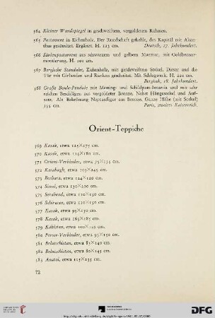 Orient-Teppiche (Nr. 569-647)