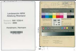 Entnazifizierung Hermann Horstmann , geb. 22.11.1887 (Finanzbeamter)