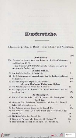 Kupferstiche (Nr. 390 - 1326)