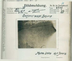 Foto der Gegend westlich von Zabora (Luftbild)