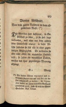 Vierter Abschnitt. Von dem guten Rahmen in dem allgemeinen Rufe.