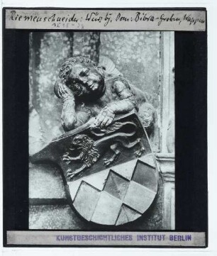 Riemenschneider, Grabmal Lorenz von Bibra (Würzburg, St.-Kilians-Dom)(Q0) : Detail: Wappen