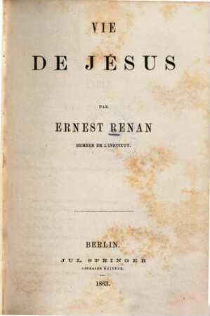 Vie de Jésus